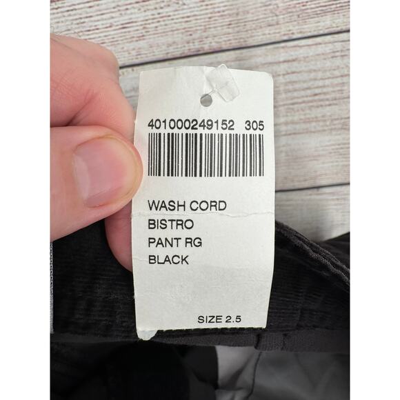 Chico's Corduroy Bistro Bootcut Pants Womens 2.5/14/L Black Stretch NEW - Picture 9 of 12
